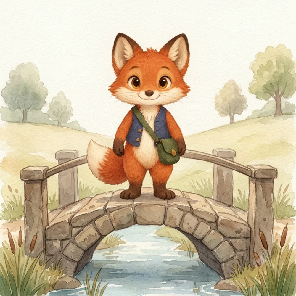 Tobi at the stone bridge